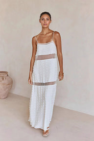 Joanna Tekstureret Blomstret Cutout-kjole
