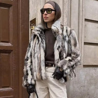 Jordy Leopard Kunstpelsfrakke
