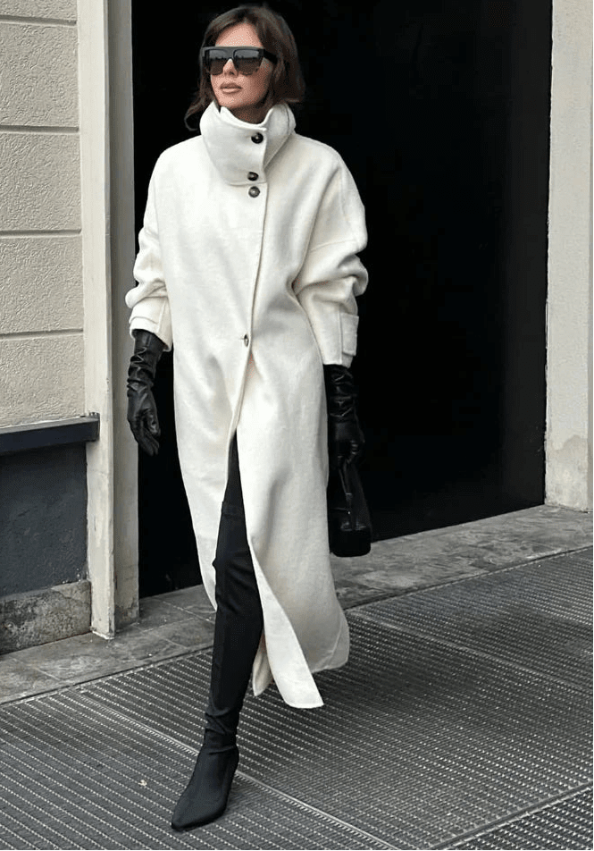 ZEYA - Julia Stand Collar Long Coat