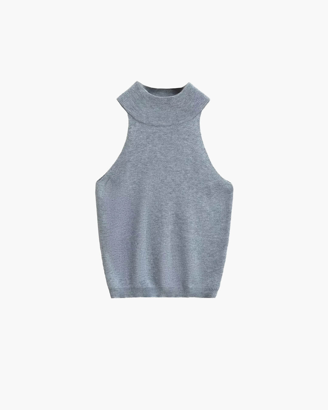 ZEYA - Juliette Halter Neck Sleeveless Knit Crop Top