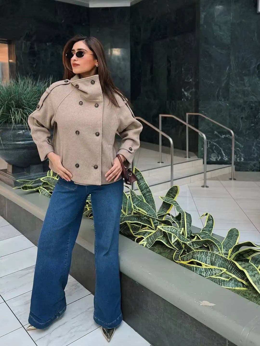 ZEYA - Kelly Stand Collar Oversized Coat