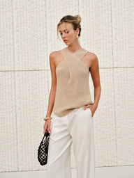 Laura Halter Kryds-over Tanktop