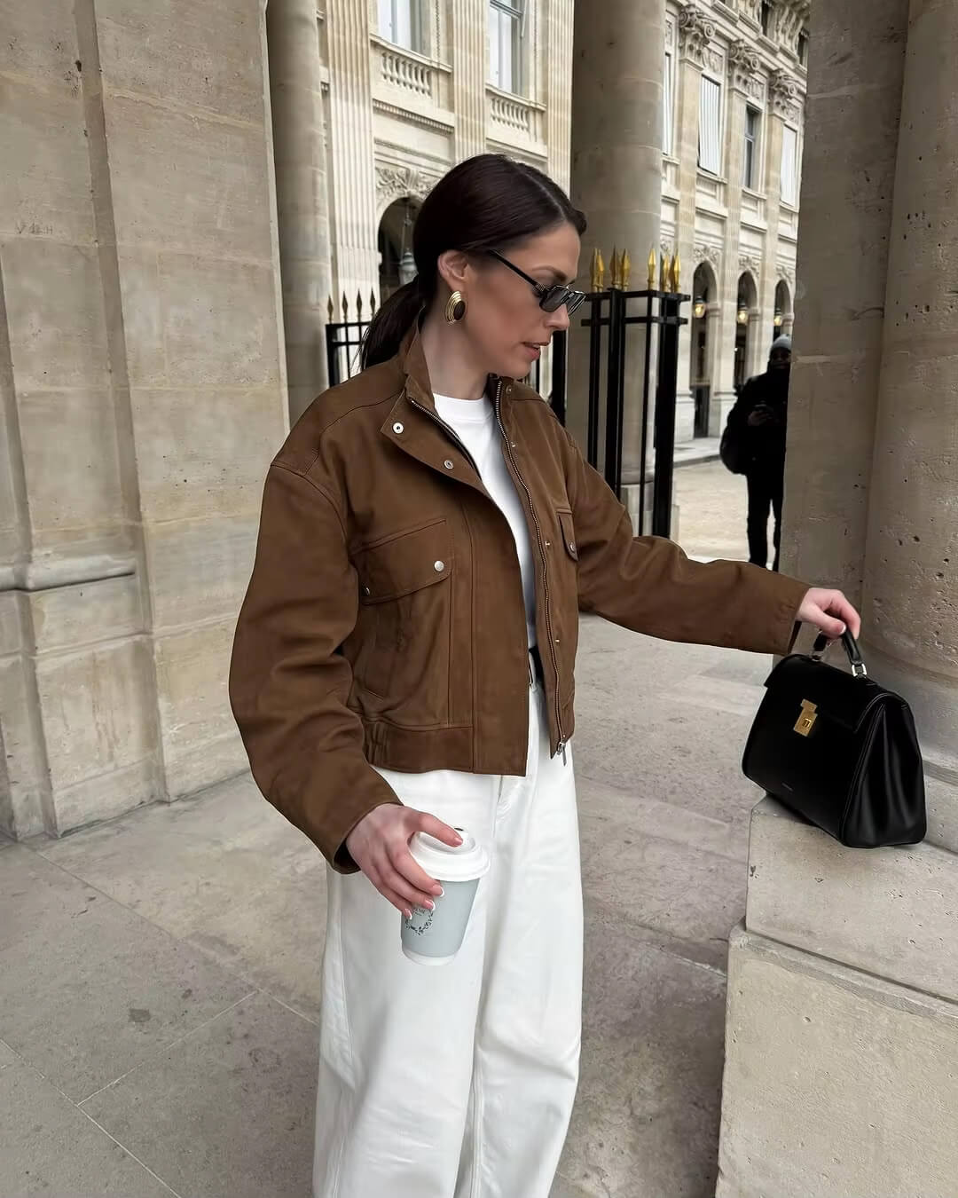 ZEYA - Laura Suede Bomber Jacket