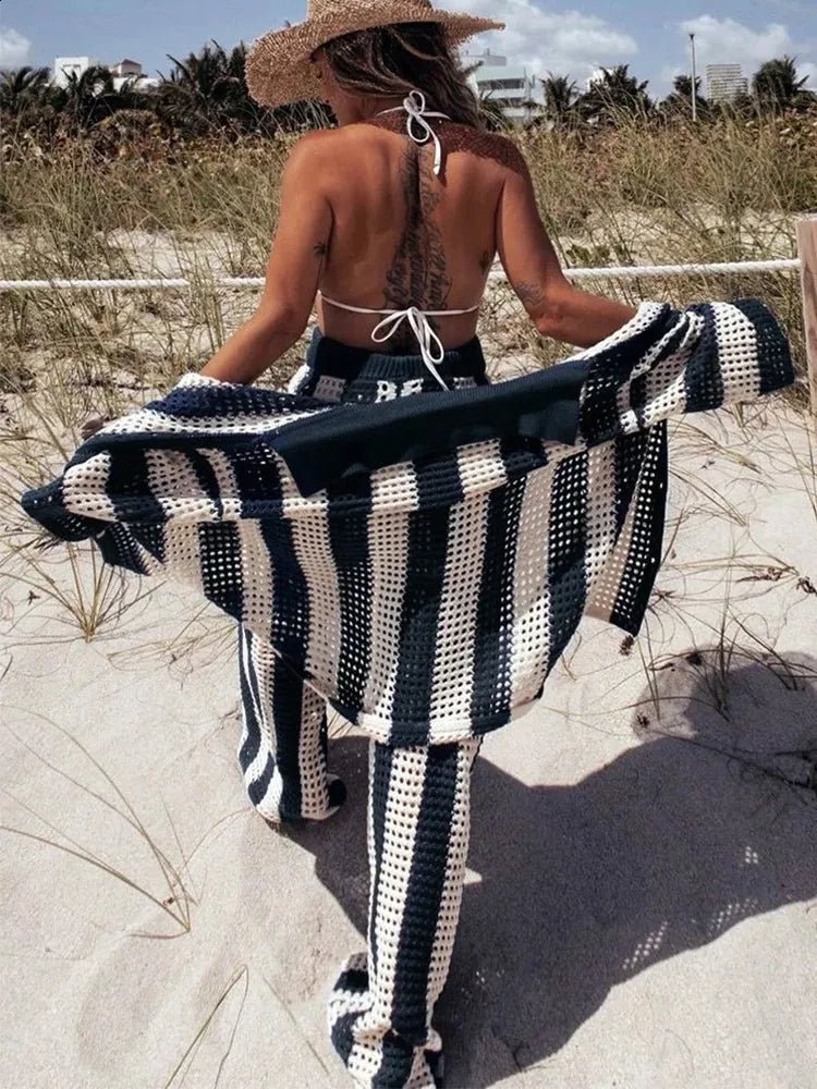 ZEYA - Layla Striped Crochet Co-Ord Set