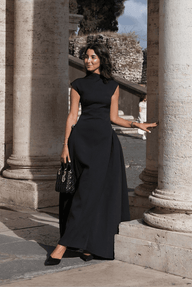 Lia Mock Neck Maxi Kjole