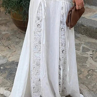 Lilith boho maxinederdel i blonde-patchwork
