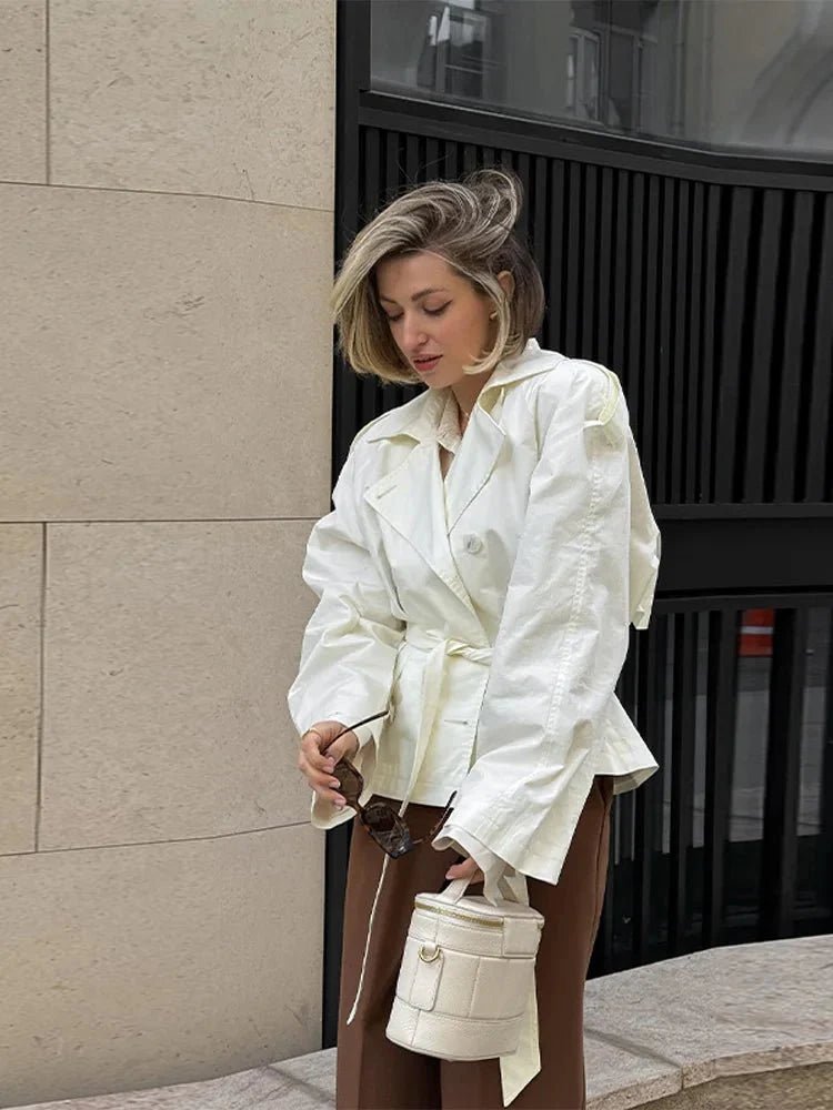 ZEYA - Linda Stand Collar Trench Coat
