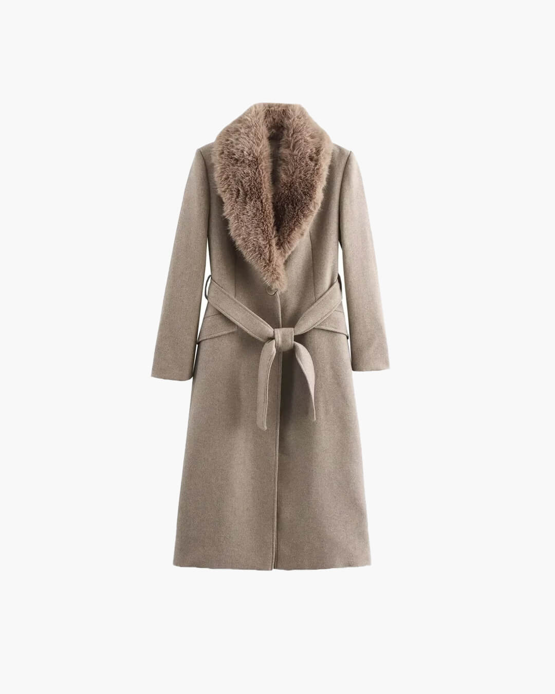 ZEYA - Lola Faux Fur Collar Maxi Coat
