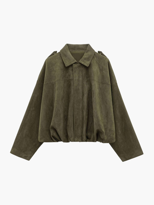 ZEYA - Lori Suede Bomber Jacket