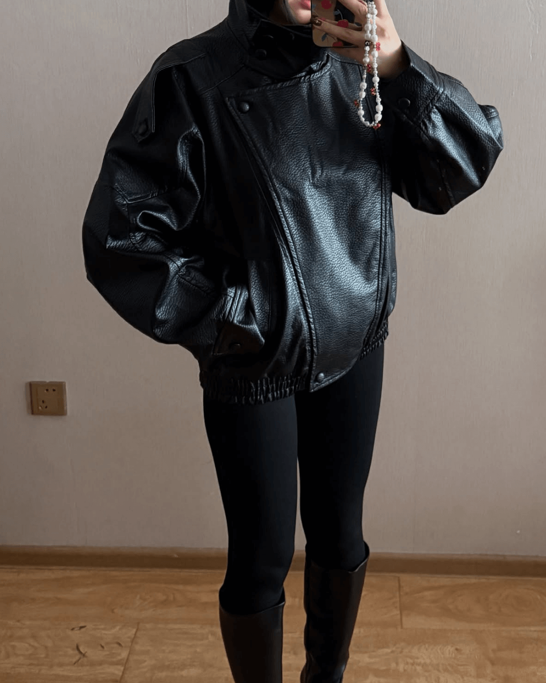 ZEYA - Lucille Asymmetrical Leather Jacket