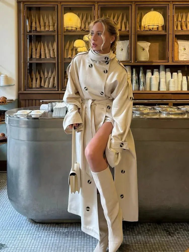 ZEYA - Lucy Long Belted Trench Coat