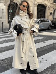 Lucy lang bælte-trenchcoat