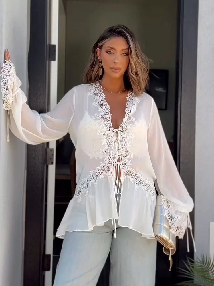 ZEYA - Maila Lace Cardigan Top