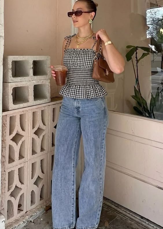 ZEYA - Margot Plaid Sleeveless Top