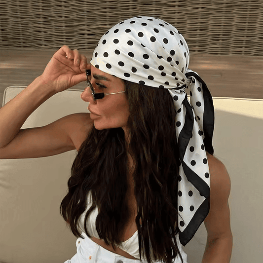 ZEYA - Maria Polka Dot Silk Scarf
