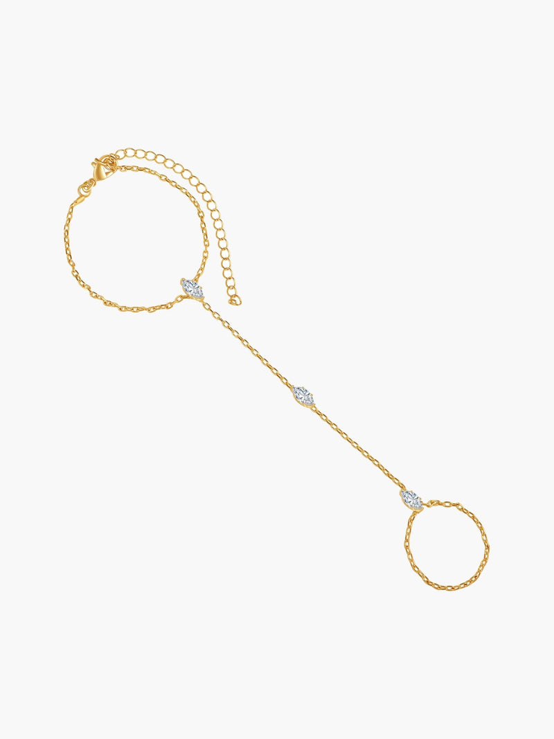 Marquise Zirconia Link Hand Chain