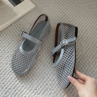 Martha mesh flats med spænde