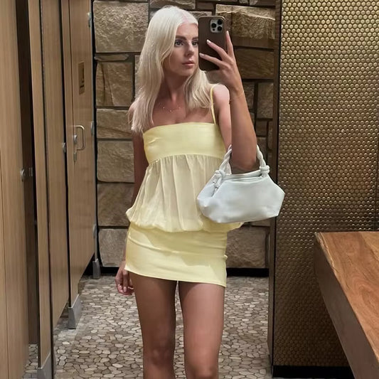 Mei Off Shoulder Mesh Bodycon Mini Kjole