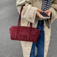 Melissa Vintage Skuldertaske i Imiteret Ruskind