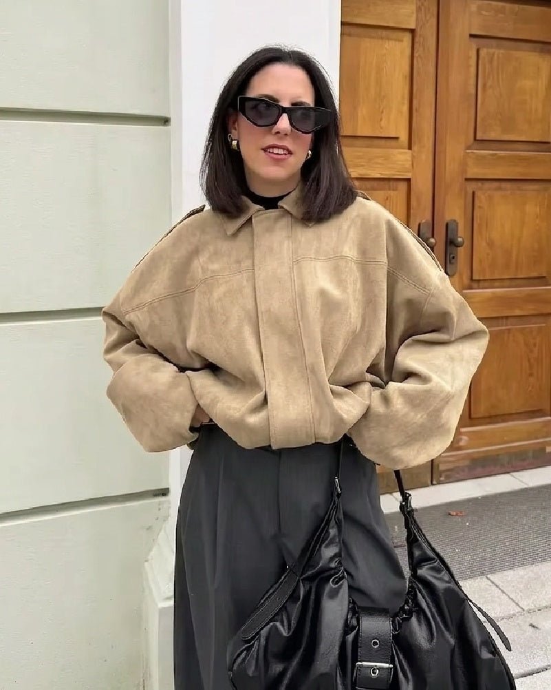 ZEYA - Mia Suede Oversized Zip Jacket