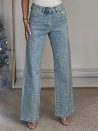 Mica højtaljede glitterjeans