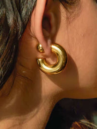 Milena Chunky Hoop Øreringe