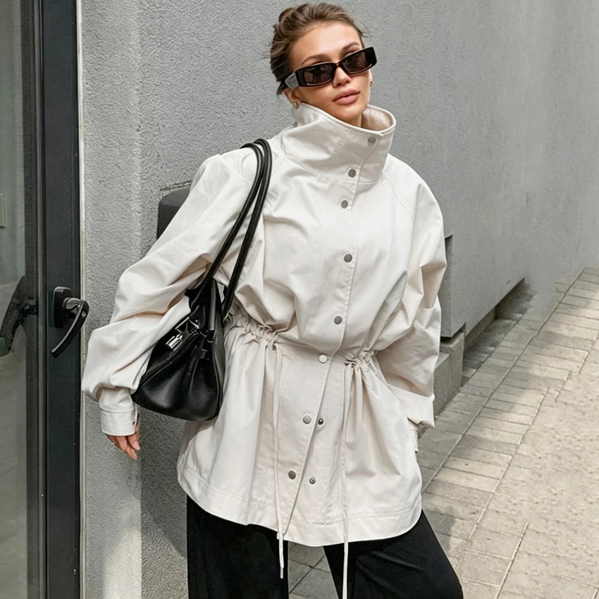 ZEYA - Miriam Contrast Collar Windbreaker Jacket
