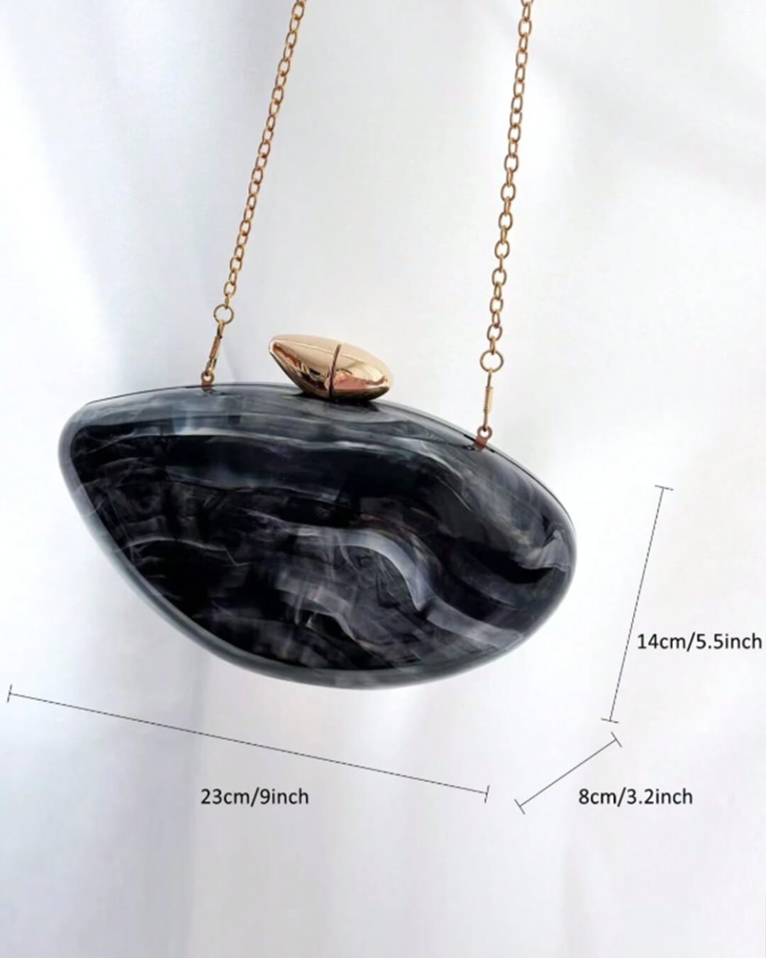 ZEYA - Miriam Shell-Shaped Acrylic Clutch