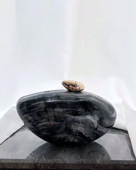 Miriam skaller-formet akryl clutch