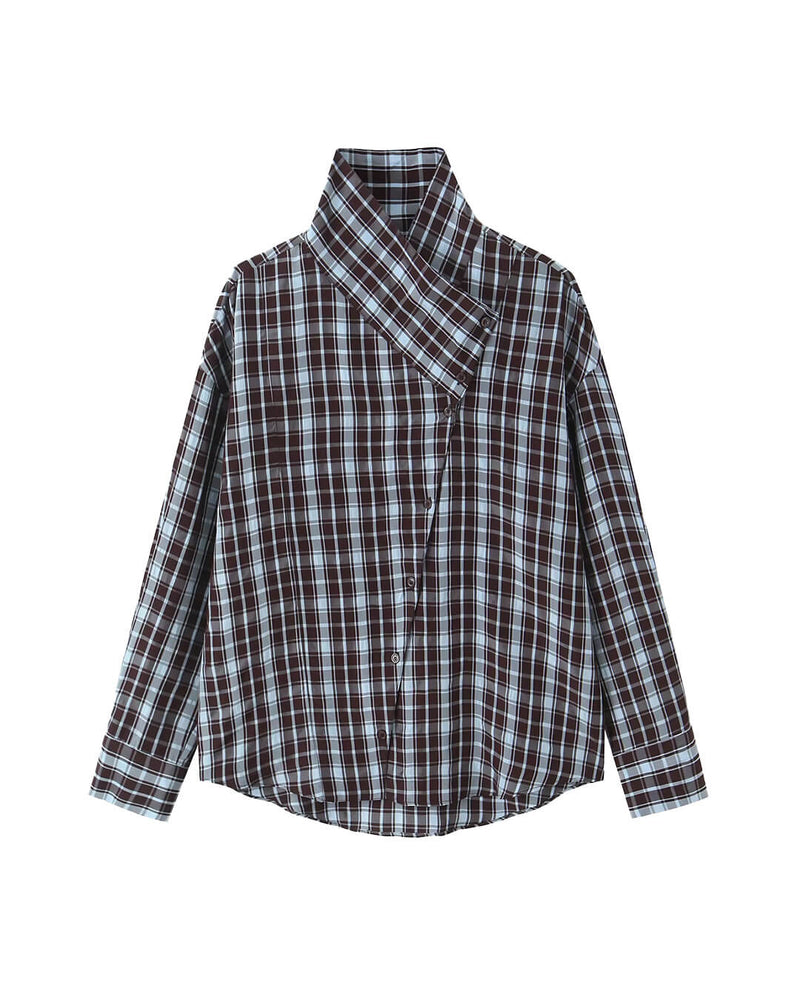 ZEYA - Monica Plaid Poplin Wrap Shirt