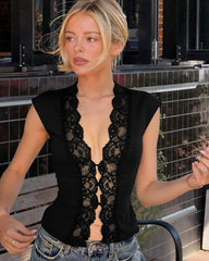 Monique Blonde V-hals Korsettop