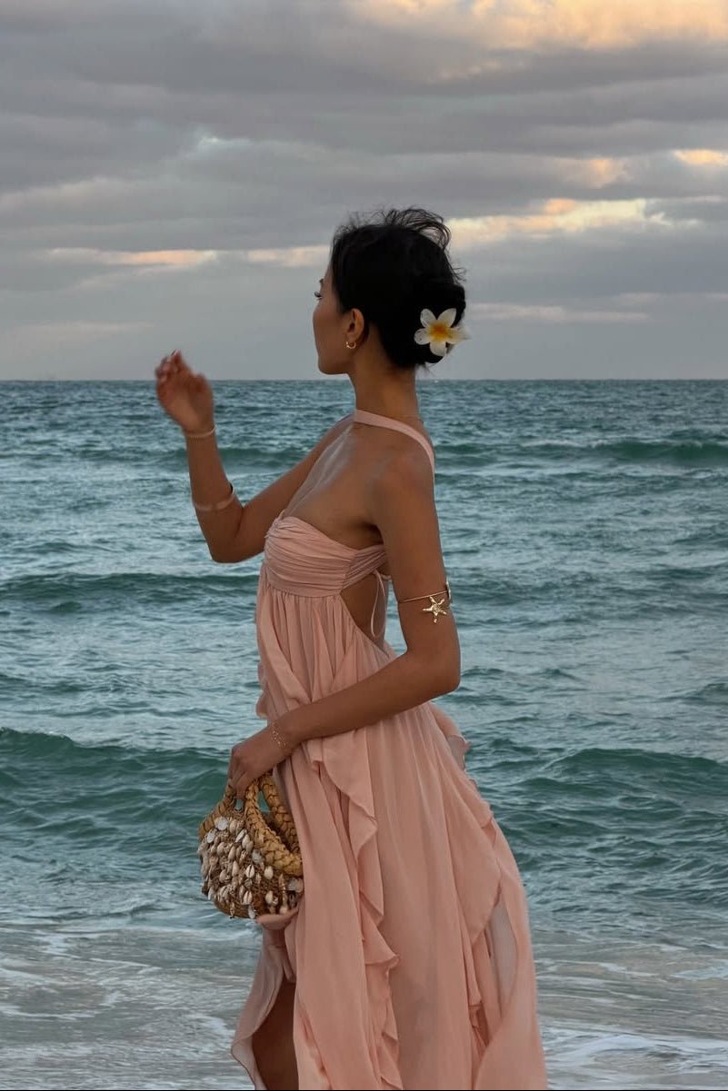 ZEYA - Nela Strapless Ruffled Maxi Dress