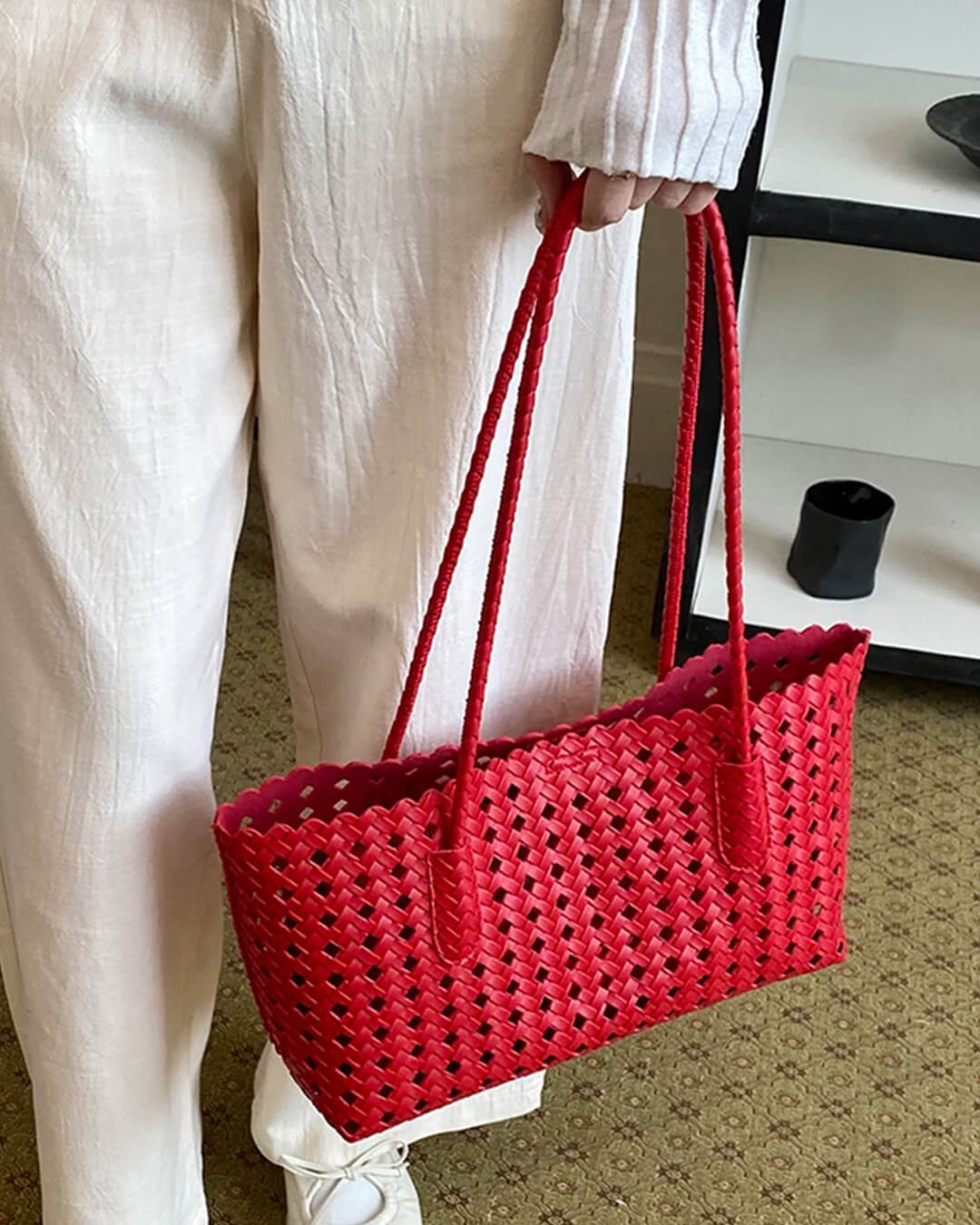 ZEYA - Nicole Woven Straw Tote