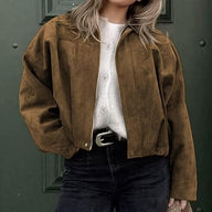 Olivia vintage khaki ruskindsjakke