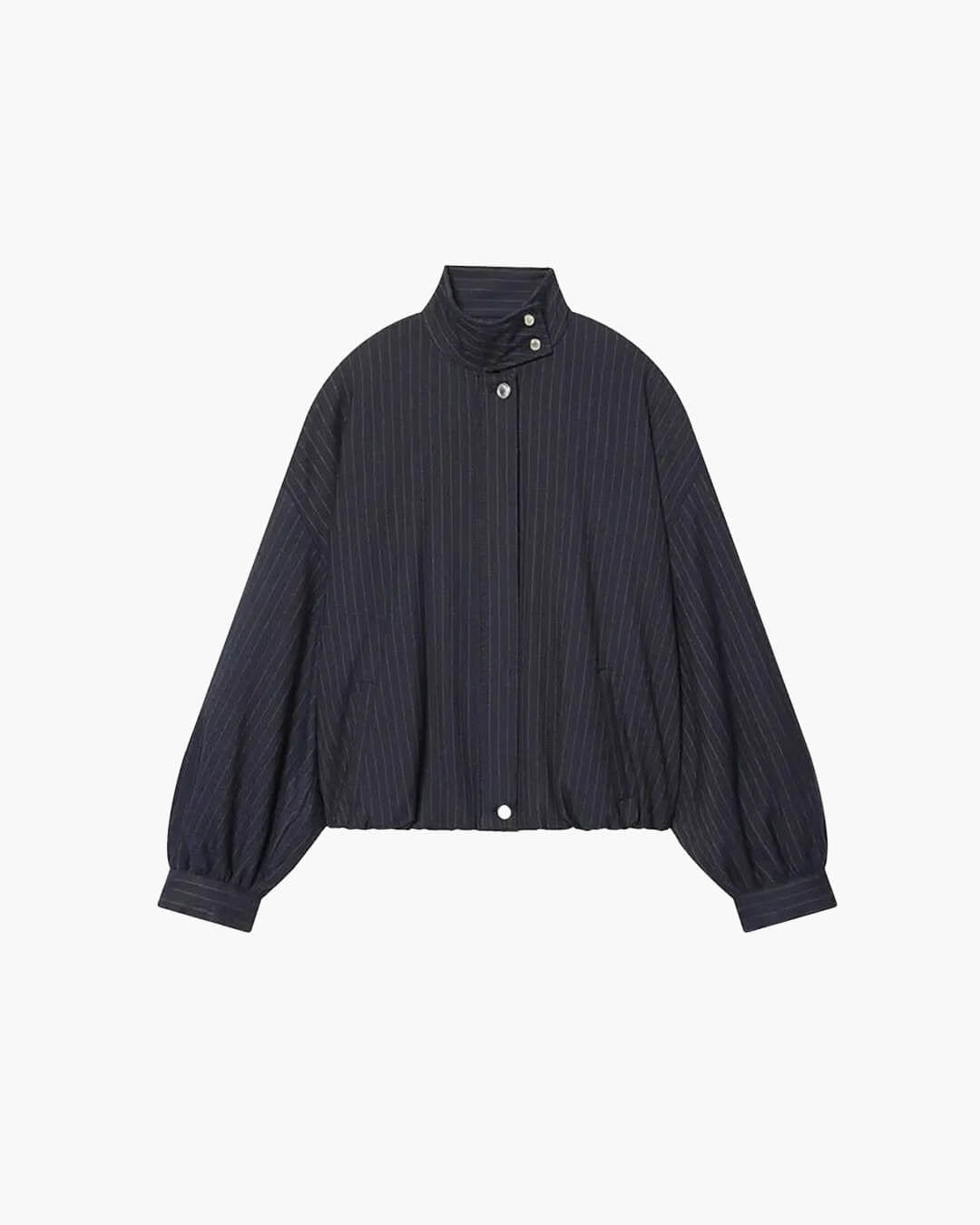 ZEYA - Orla Pinstripe Bomber Jacket