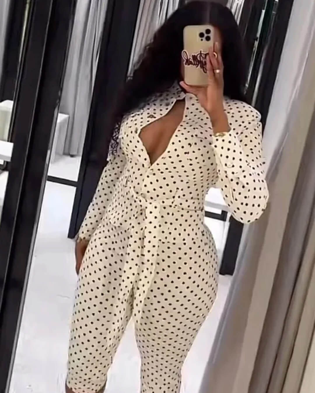 ZEYA - Paige Polka Dot Two - Piece Suit Set