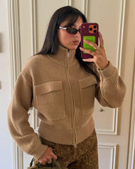 Penelope Ribstrikket Cardigan