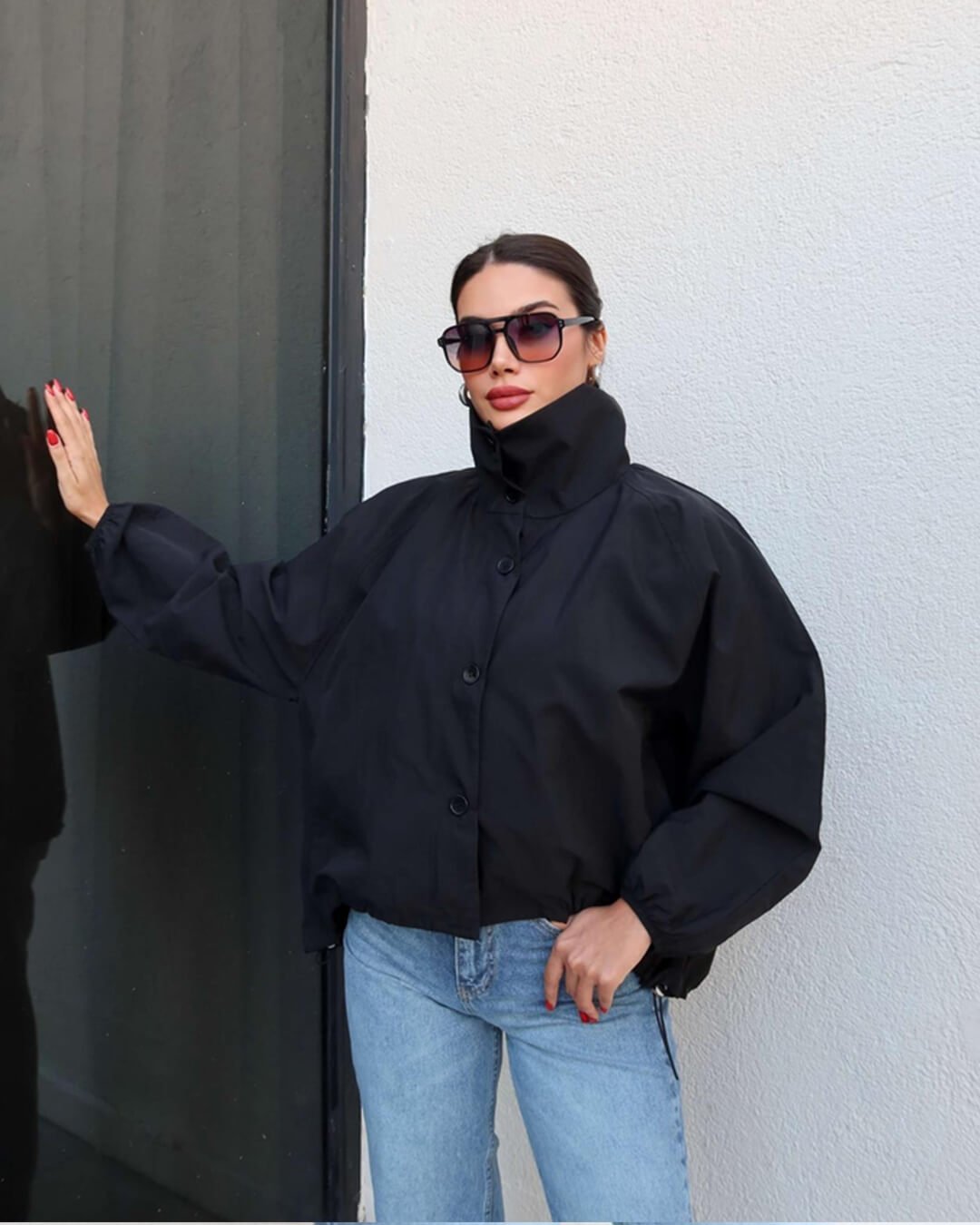 ZEYA - Polly High - Neck Bomber Jacket