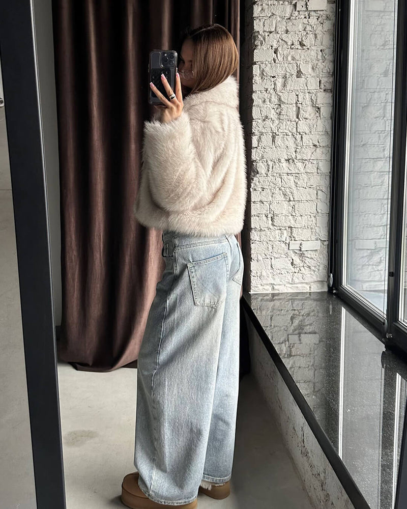 ZEYA - Quincy Cropped Faux Fur Jacket