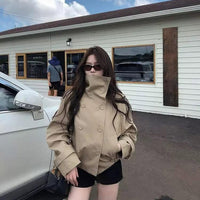 Rachel Utility Cropped Trench Coat