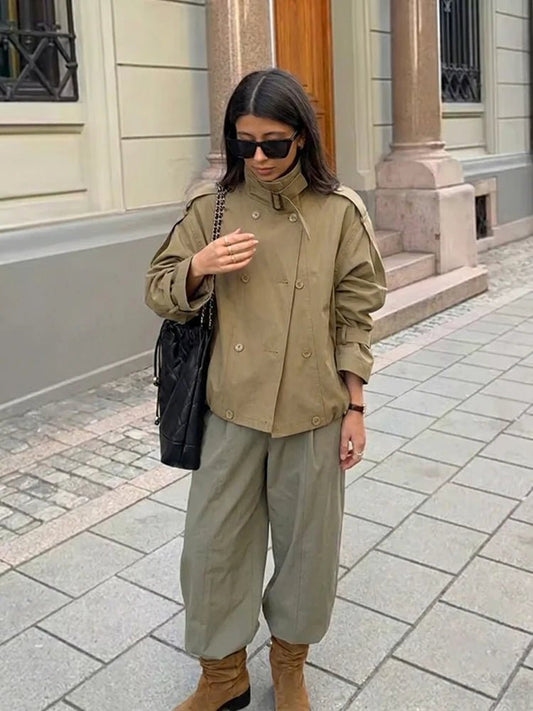 ZEYA - Rachel Utility Cropped Trench Coat