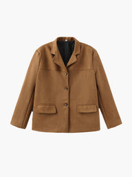 Reva blazer i kunst-ruskind