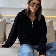 Sabrina Half-Zip Striktrøje