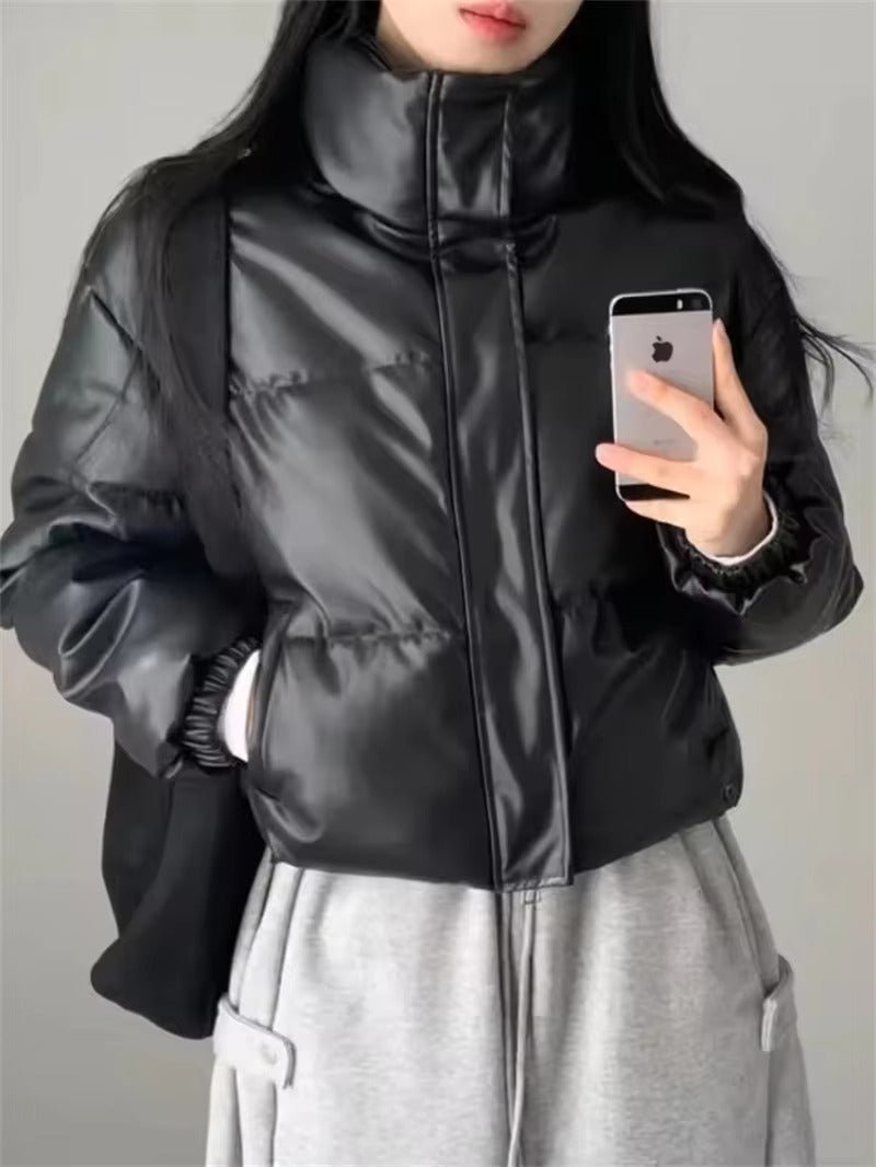 ZEYA - Sammy Faux Leather Puffer Jacket