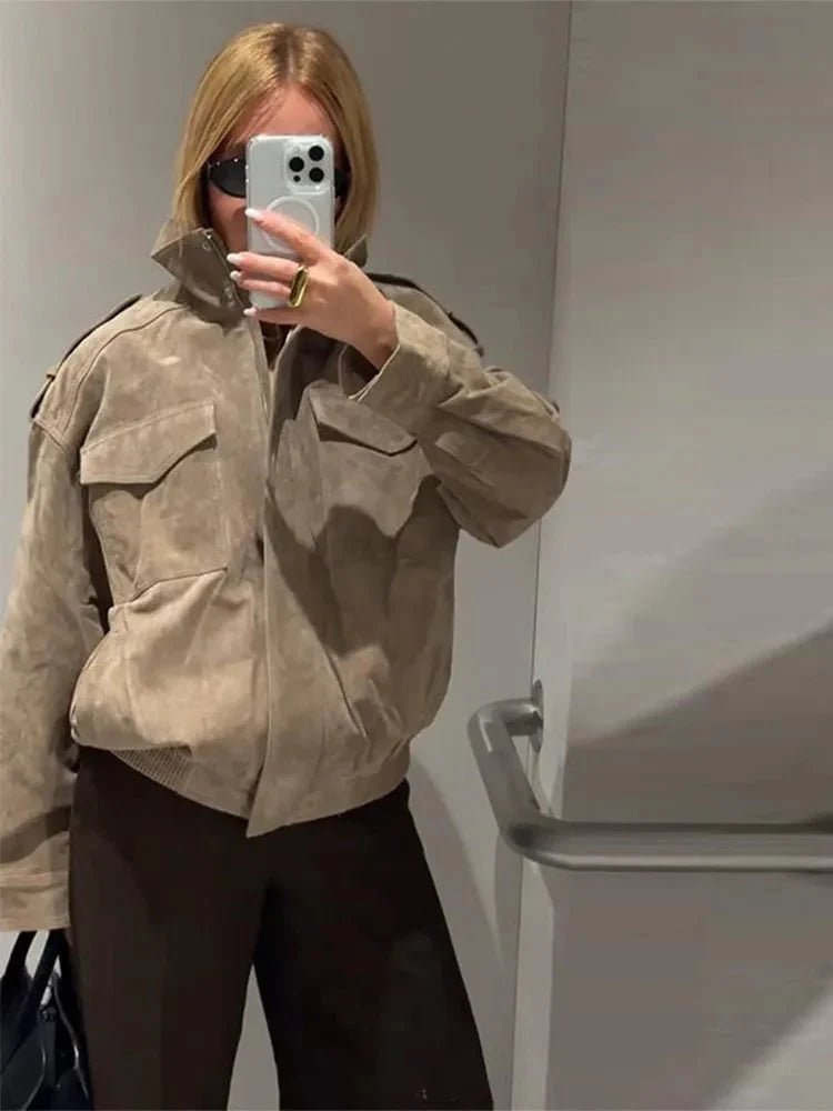 ZEYA - Sandra Suede Moto Jacket