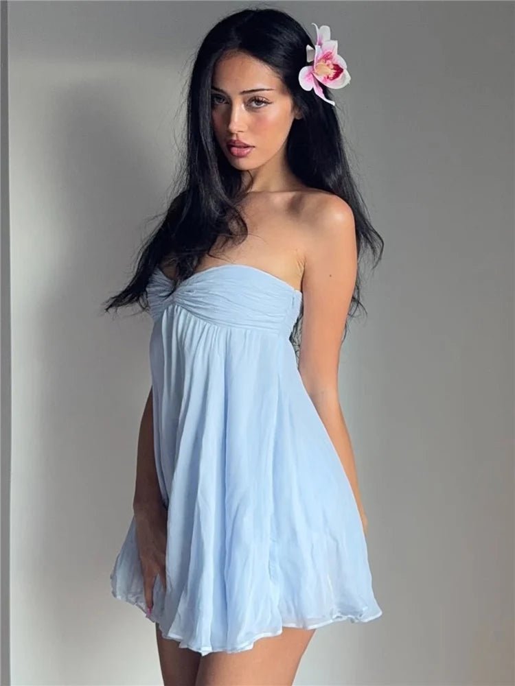 ZEYA - Saskia Mesh Patchwork Mini Dress