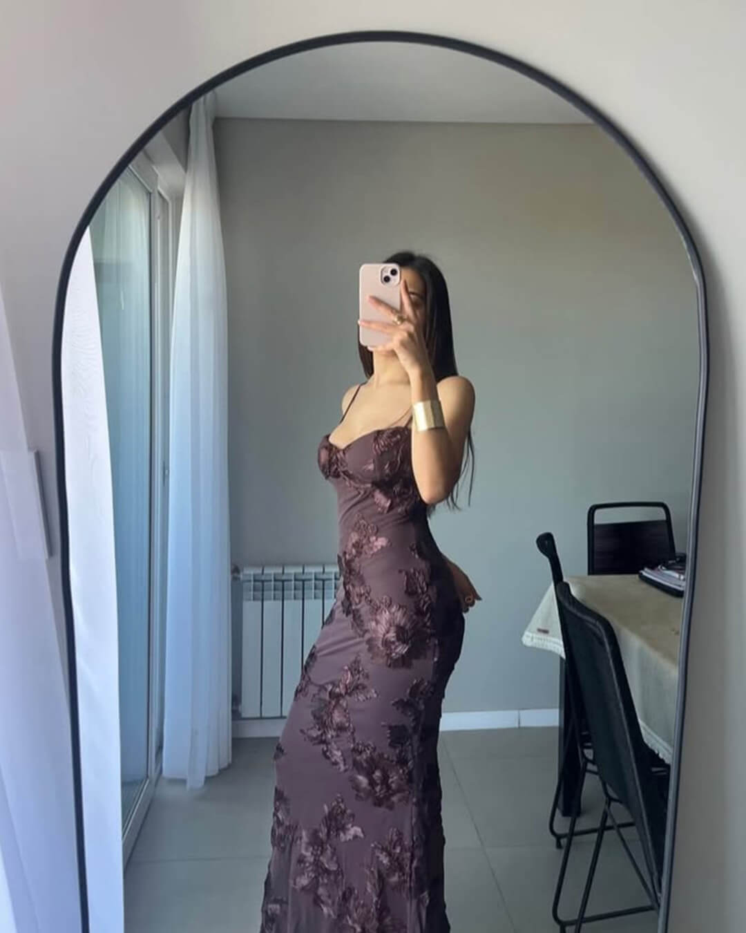 ZEYA - Scarlett Applique Tie-Back Evening Dress