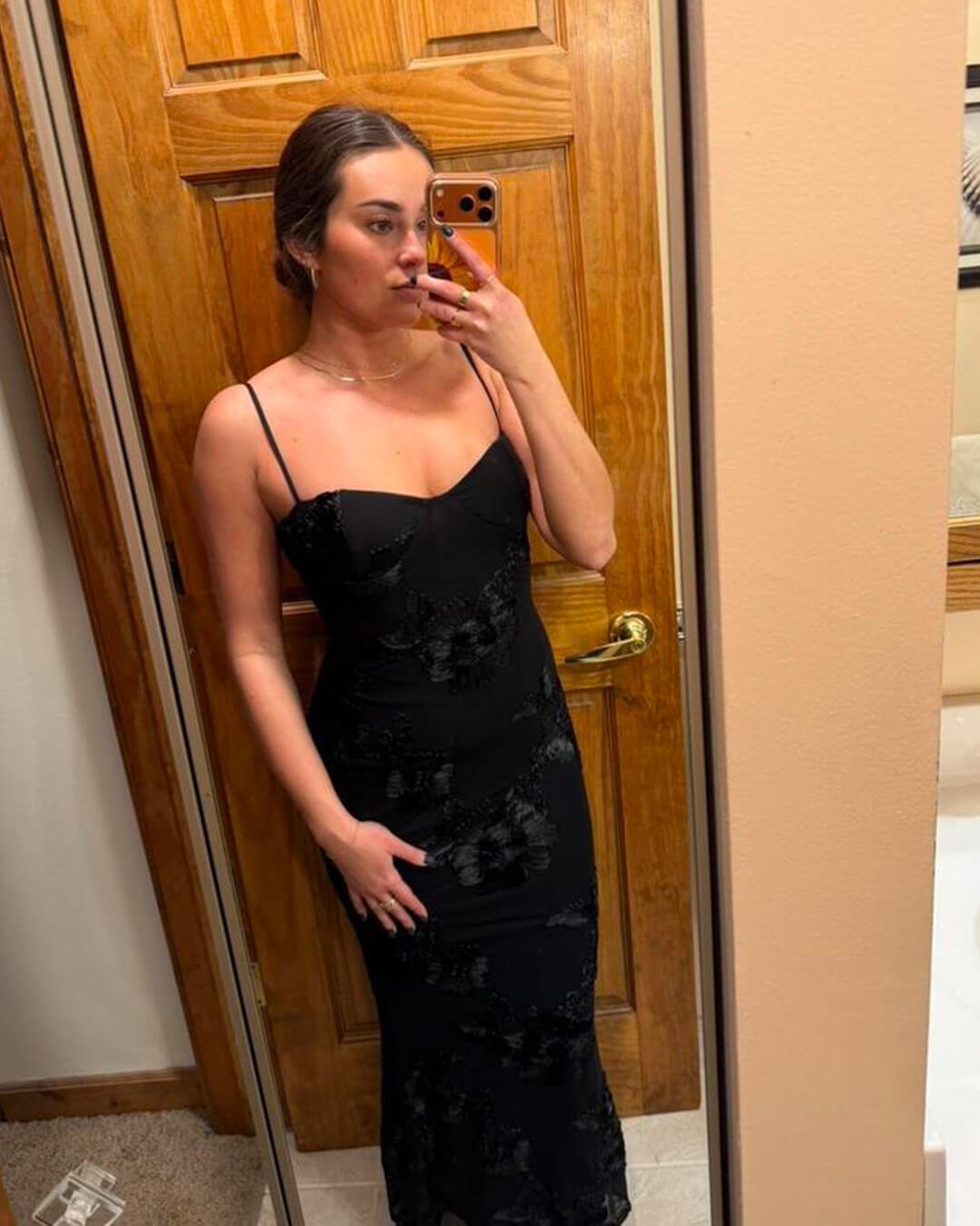 ZEYA - Scarlett Applique Tie-Back Evening Dress
