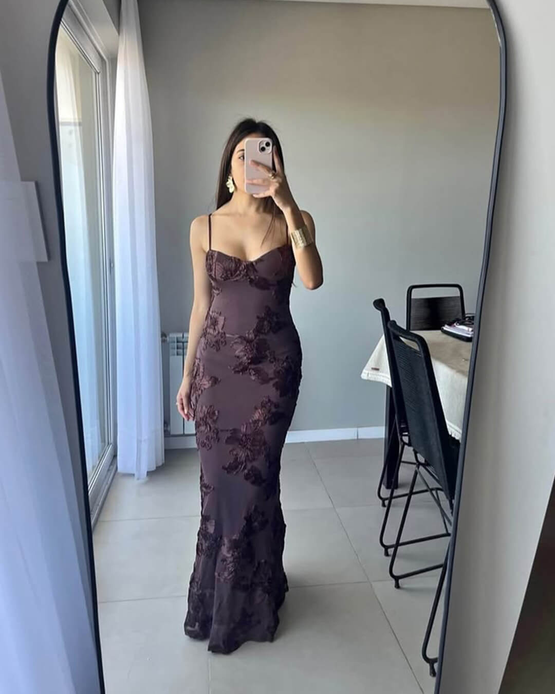ZEYA - Scarlett Applique Tie-Back Evening Dress