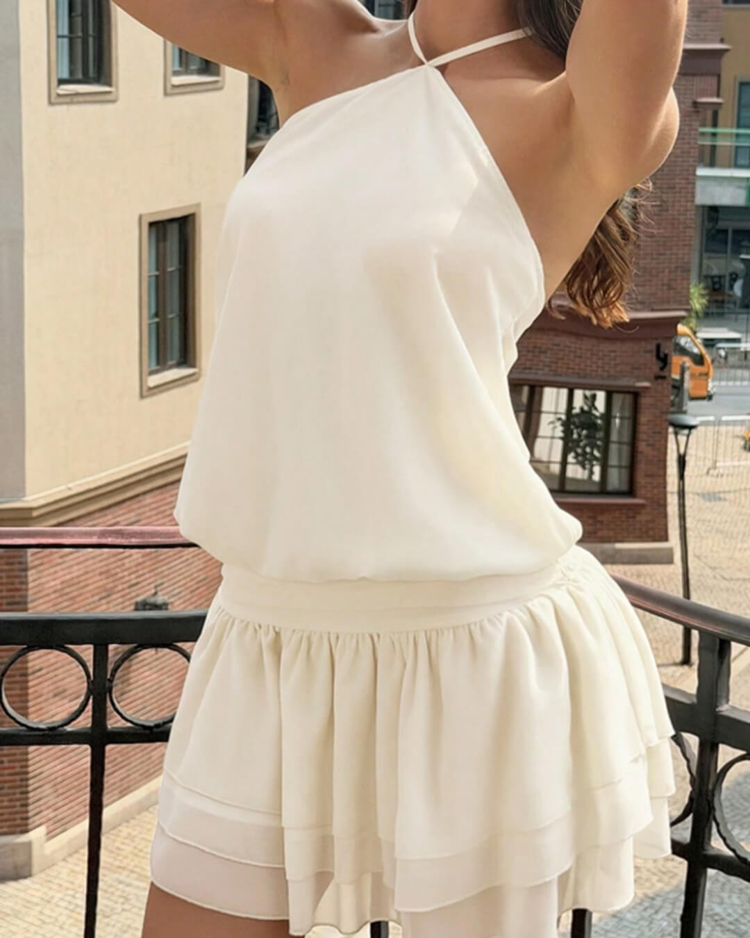 ZEYA - Senna Open-Back Halter Mini Dress